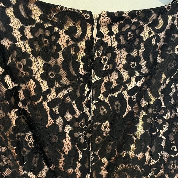 Eliza J Embroidered Black Lace Trumpet Maxi Dress Formal Gown Size 6 - Picture 9 of 10